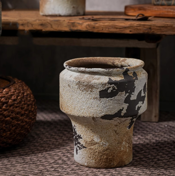 Brown Stoneware Vase